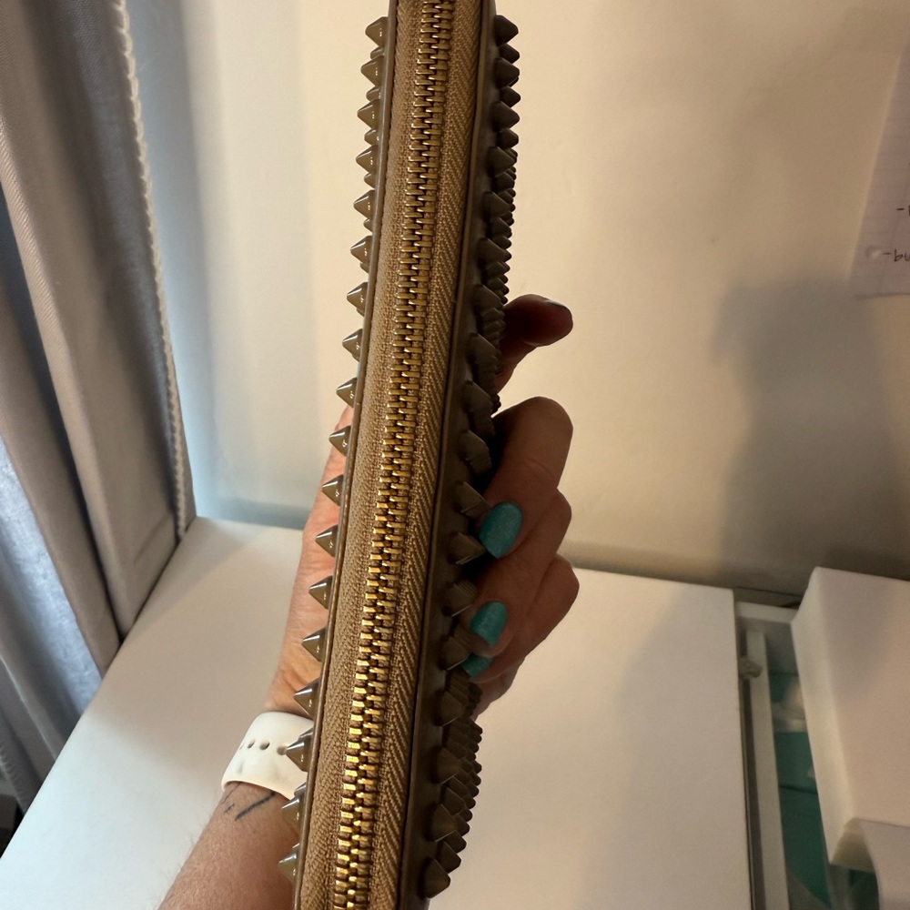 Christian Louboutin Tan Studded Wallet - Picture 4 of 8